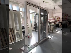 thermische onderbreking Aluminium Schuifglas Deur handmatig rolluik dubbel gehard glas