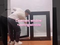 Waterdicht Weerbestendige Aluminium Slat Window Awning Zwart Aluminium Frame Awning Windows